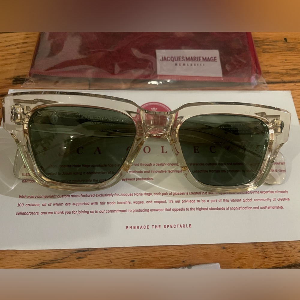 jacques marie mage Sunglasses Fellini Beige